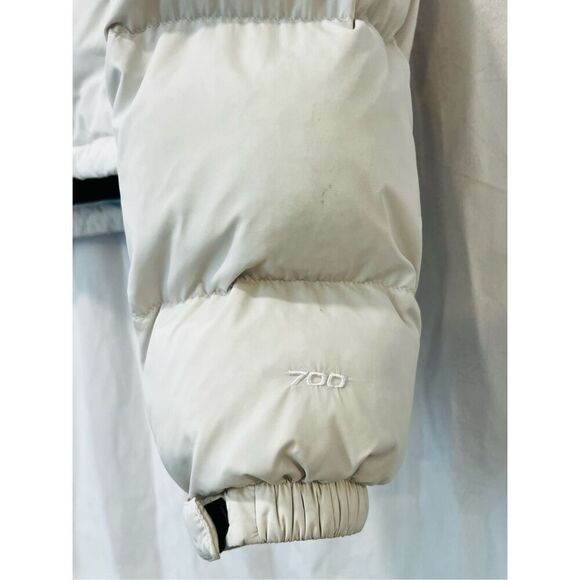 The North Face Women's Black Cream Full Zip Retro Nuptse Short Jacket Large NWOT - Picture 7 of 14